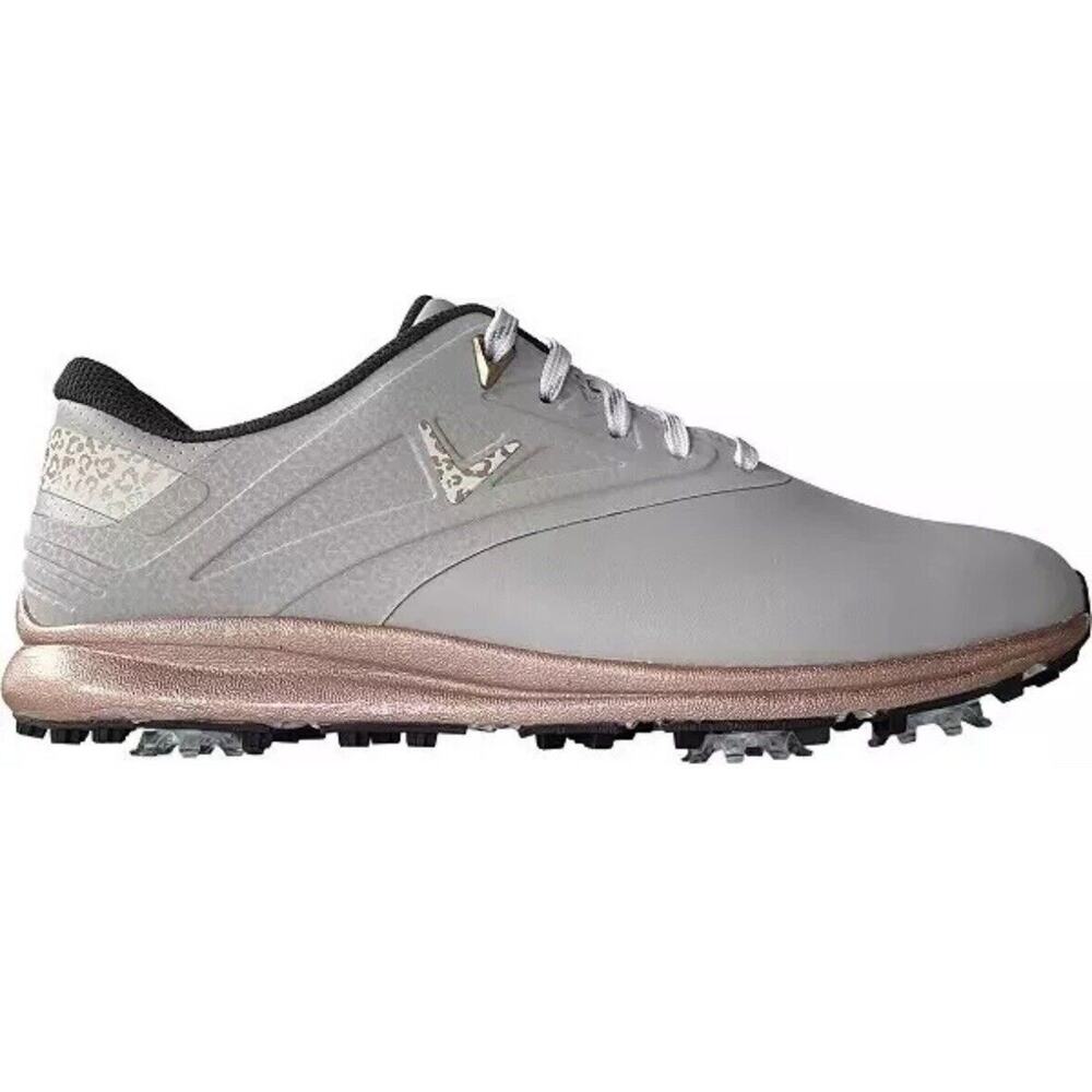 Callaway Coronado V2 Waterproof Golf Shoe Grey/Rose Women Sz 7.5 New CGW400GRS